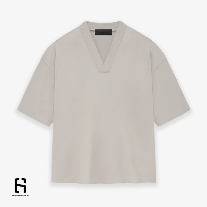 Áo Thun Fear Of God Essentials V Neck Tee 'Silver Cloud'
