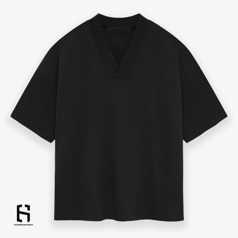 Áo Thun Fear Of God Essentials V Neck Tee 'Jet Black'