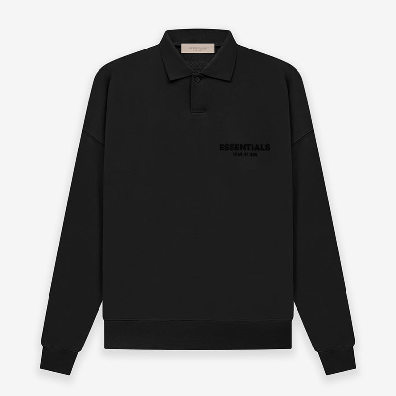 Áo Polo FEAR OF GOD ESSENTIALS L/S Polo Black