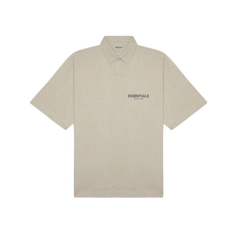 Áo Polo FEAR OF GOD ESSENTIALS Short Sleeve Boxy Hearther Olive Polo