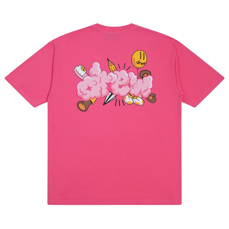 Áo Thun Drew House Doodle Joy SS Tee Hot Pink