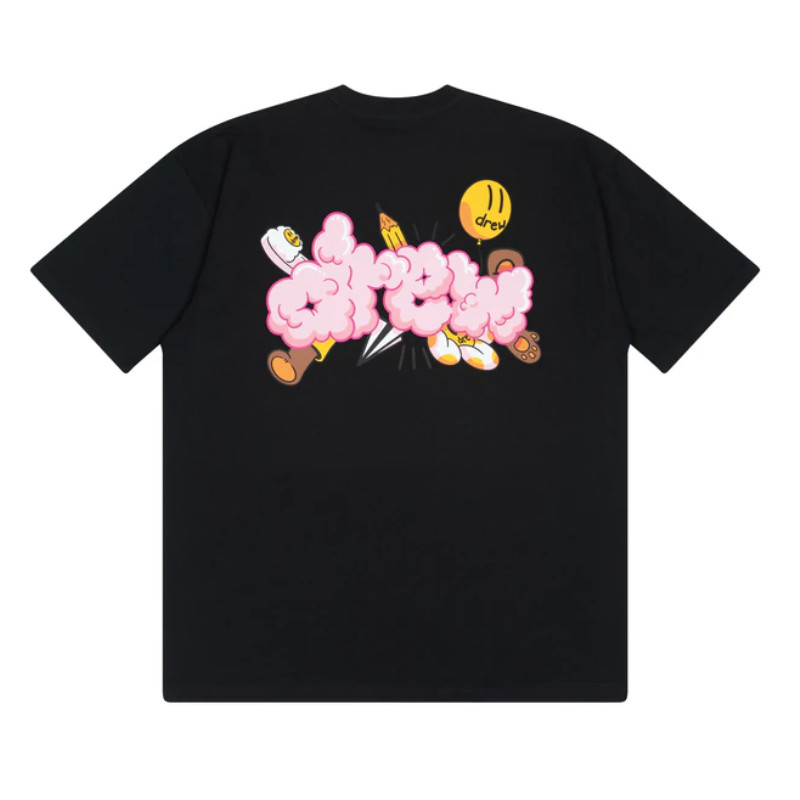 Áo Thun Drew House Doodle Joy Tee Black