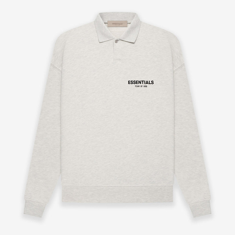 Áo Polo FEAR OF GOD ESSENTIALS L/S Polo Light-Oatmeal