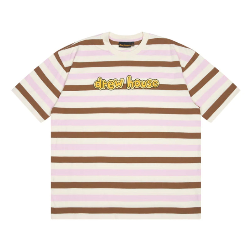 Áo Thun Drew House cartoon Font SS Tee Neopolitan Stripe