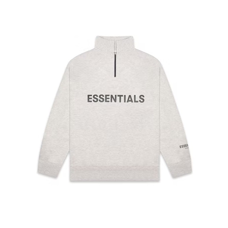 Áo Sweater Fear of God Essentials Half Zip Pullover Sweater Light Heather Oatmeal