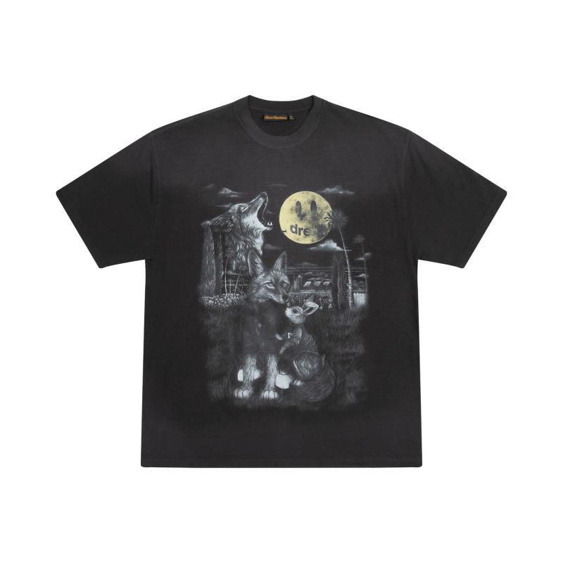Drew House Full Moon SS Tee Faded Black
