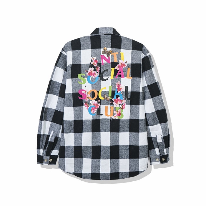 Anti Social Social Club Frantic Flannel Kkoch Grey
