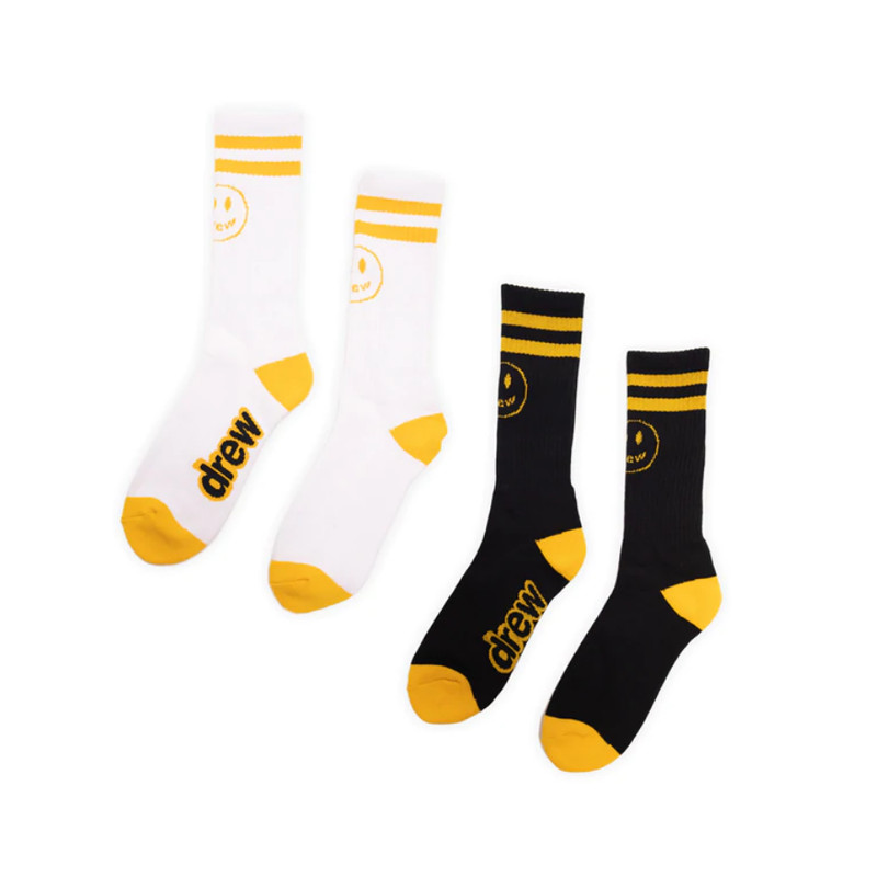 Vớ Drew House 2 Pack Mascot Stripe Socks Black/White