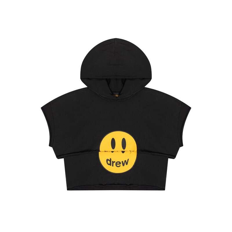 Drew House Cropped And Screwed Mascot Hoodie Black