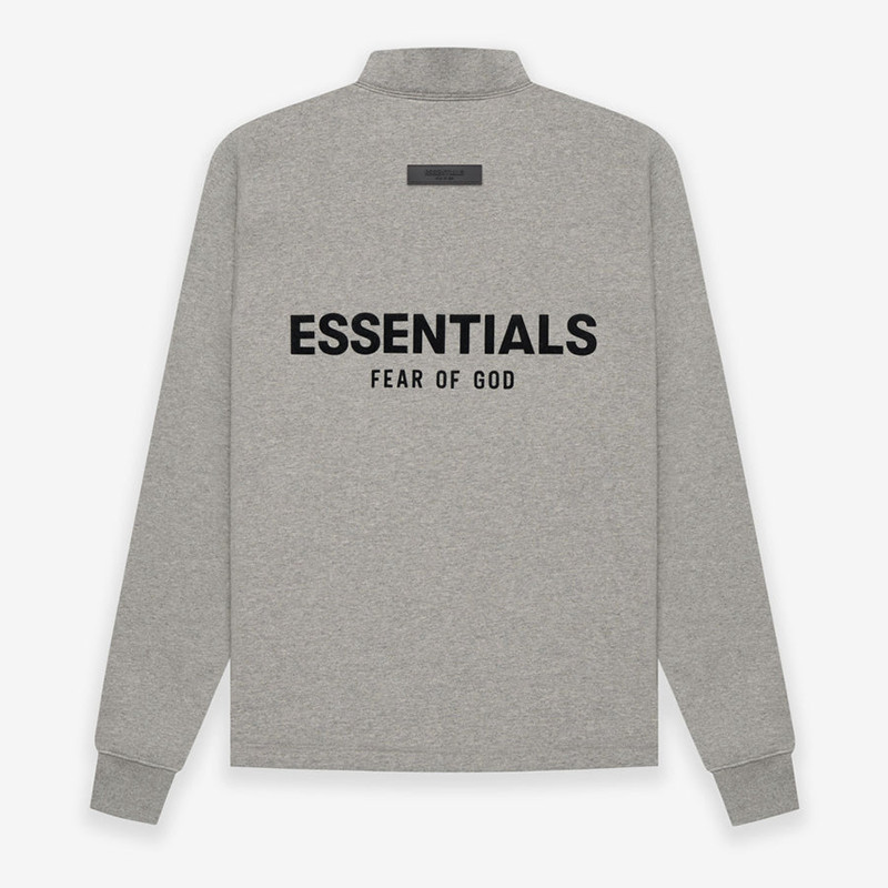 Áo Sweater FEAR OF GOD ESSENTIALS Relax Mockneck Heather (Dark) Oatmeal