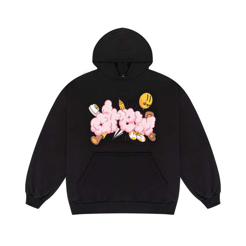 Drew House Doodle Joy hoodie Black