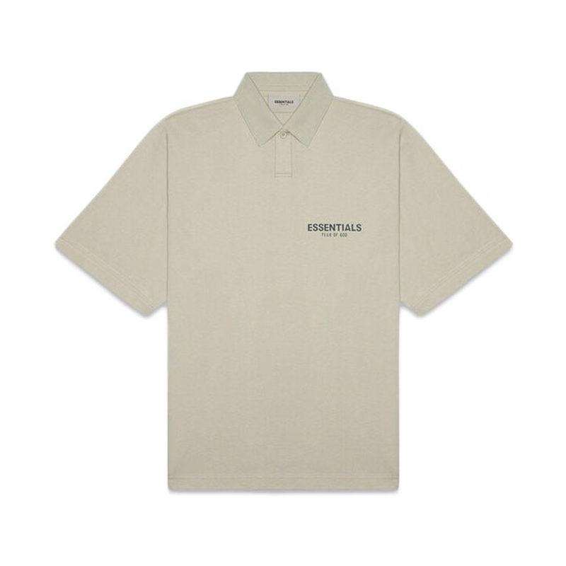 FEAR OF GOD ESSENTIALS Short Sleeve Boxy Moss Polo SS20