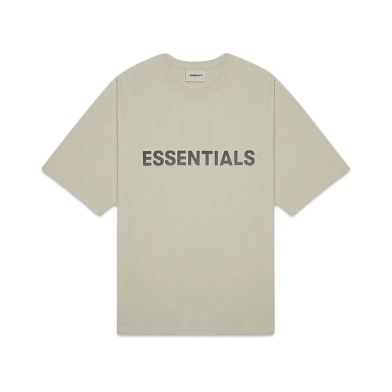 FEAR OF GOD ESSENTIALS 3D Silicon Applique Boxy T-Shirt Moss SS20
