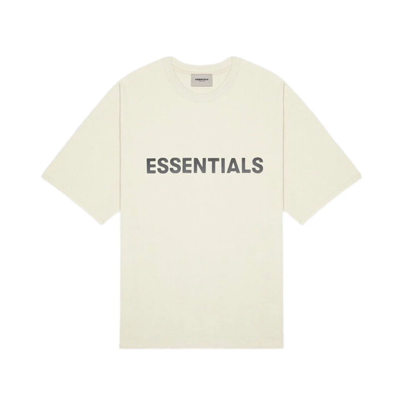 FEAR OF GOD ESSENTIALS 3D Silicon Applique Boxy T-Shirt Buttercream SS20
