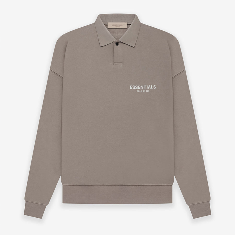 Áo Polo FEAR OF GOD ESSENTIALS L/S Polo Desert Taupe