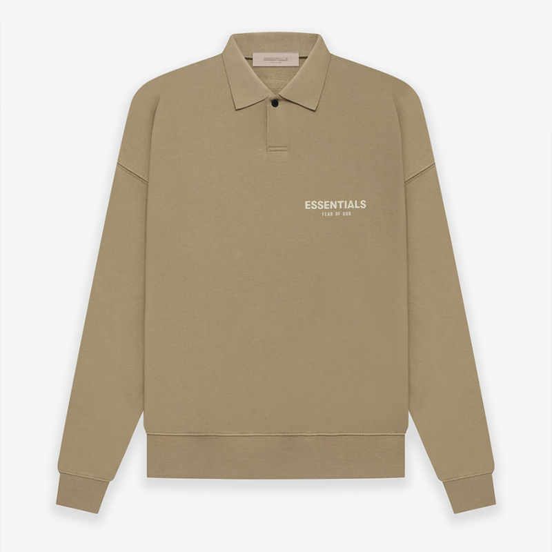 Áo Polo FEAR OF GOD ESSENTIALS L/S Polo Desert Eck Oak