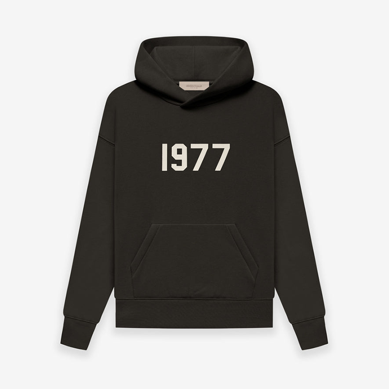 Fear Of God Essentials Kids '1977' Off Black Hoodie