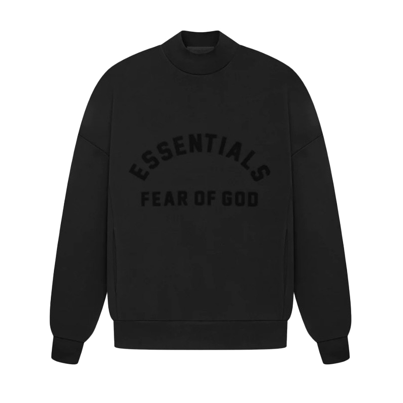 Áo Sweater Fear Of God Essentials Jet Black Crewneck (SS23)