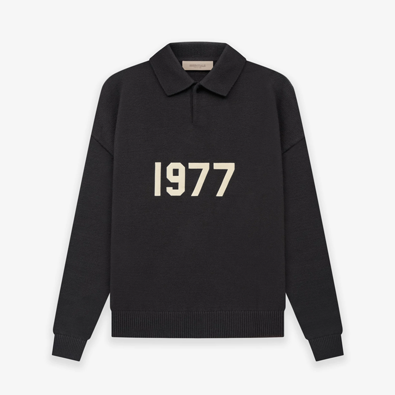 Áo FEAR OF GOD ESSENTIALS '1977' Knit Long Sleeve (LS) Knit Polo Iron