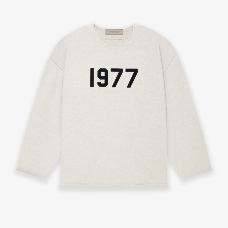 Áo FEAR OF GOD ESSENTIALS Raw Edge Crewneck Wheat