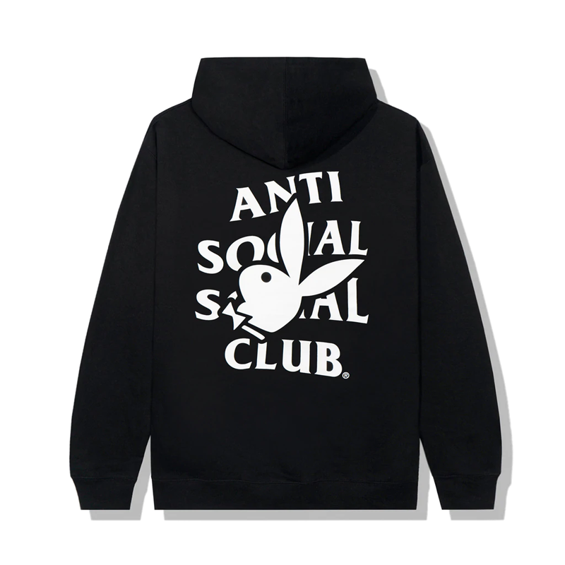 Anti Social Social  Club x Playboy Bunny Logo Black Hoodie