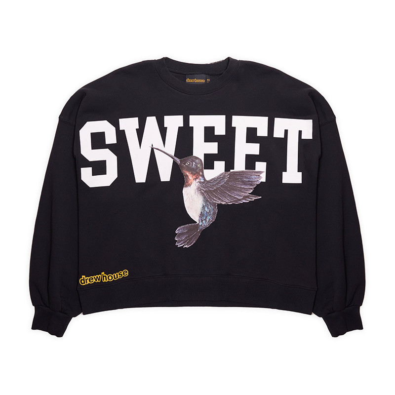 Drew House Sweet Boxy Black Crewneck